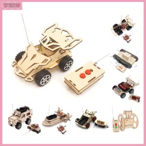(PROJECT RBT) DIY Assembled RC Racing Car Model Kit Wooden Kids Science Materials Toys/ STEM DIY Remote Control Car Wood